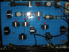Стендовое оборудование «FESTO-DIDACTIC» предназначено для сборки учебных гидравлических схем и исследования работы.